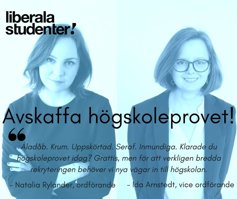 Högre studier ska inte vara en klassfråga – avskaffa högskoleprovet!